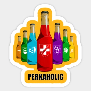 Zombie Perks in Triangle Perkaholic on Yellow Sticker